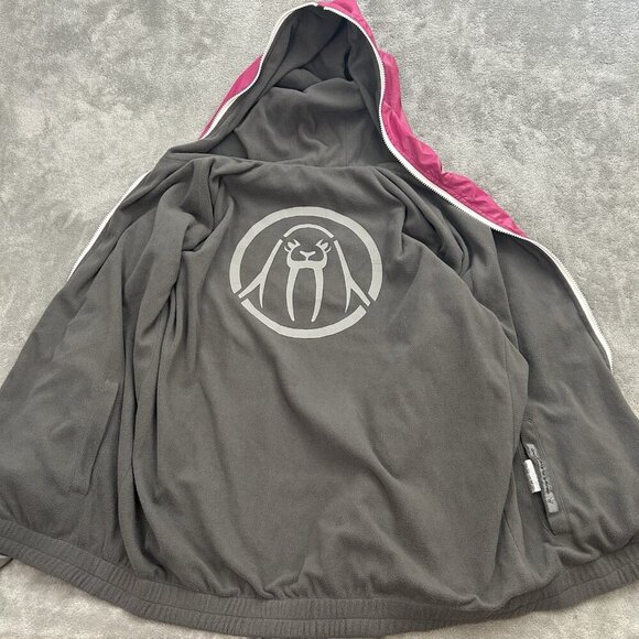 Upper Playground Jacket Mens Medium Full Zip Hoodie Goth Skater Grunge Y2K Nylon - Picture 8 of 15